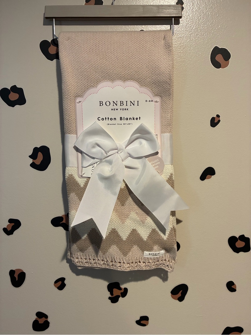 Pink and Cream Cotton Baby Blanket